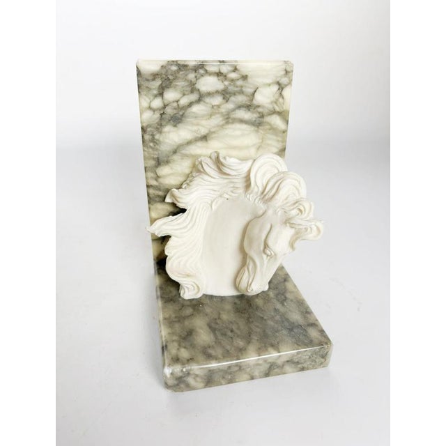 Marble Bookends with Stucco Fish Decoration, France, 1970s, Set of 2 For Sale - Image 11 of 15