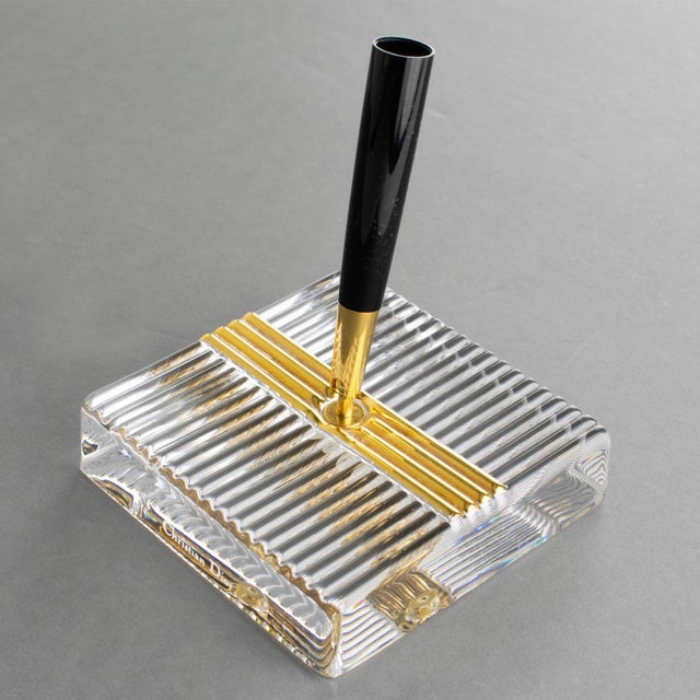 Christian Dior Paris Crystal Desk Accessory Pen Holder For Sale - Image 13 of 16