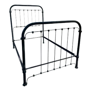Early 20th Century Antique Iron Full Bed Frame