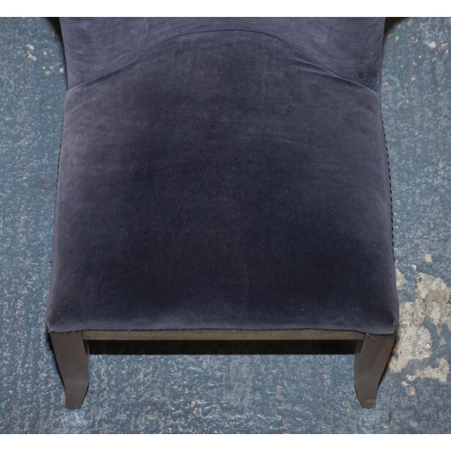 Textile Vintage Richmond Desk or Dining Chair in Navy Velvet with Studs from Halo For Sale - Image 7 of 18