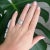 Metal Vintage Flower Ring 18 carat gold and diamonds, Size 5.75 For Sale - Image 7 of 8