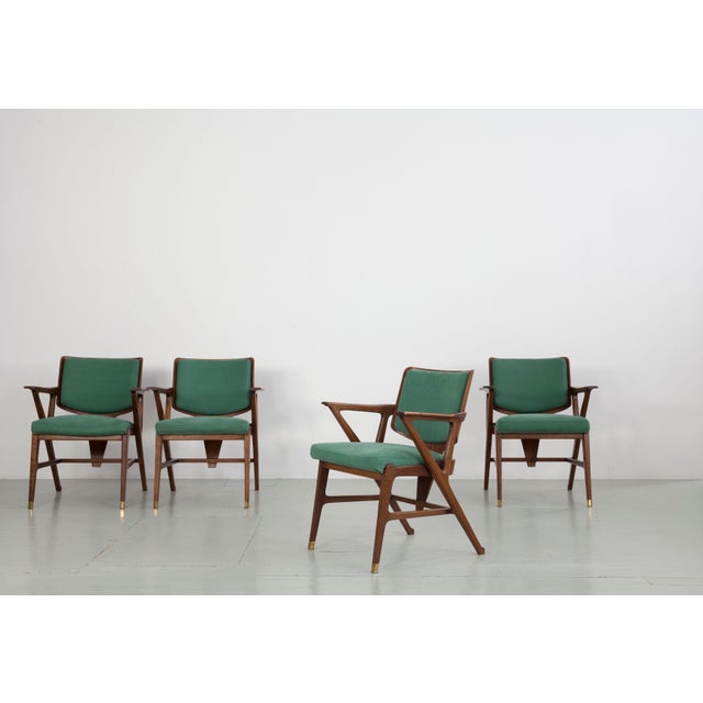Vintage Armchairs by Enrico Ciuti, 1950, Set of 6 For Sale - Image 14 of 18