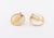 Metal Modern Mabe Blister Pearl and 14k Yellow Gold Earrings For Sale - Image 7 of 8