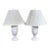 Vintage Neoclassical White Glazed Ceramic Urn Lamps - A Pair For Sale