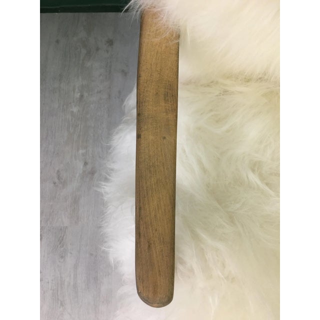 Mid-Century White Sheepskin Armchair For Sale - Image 12 of 13