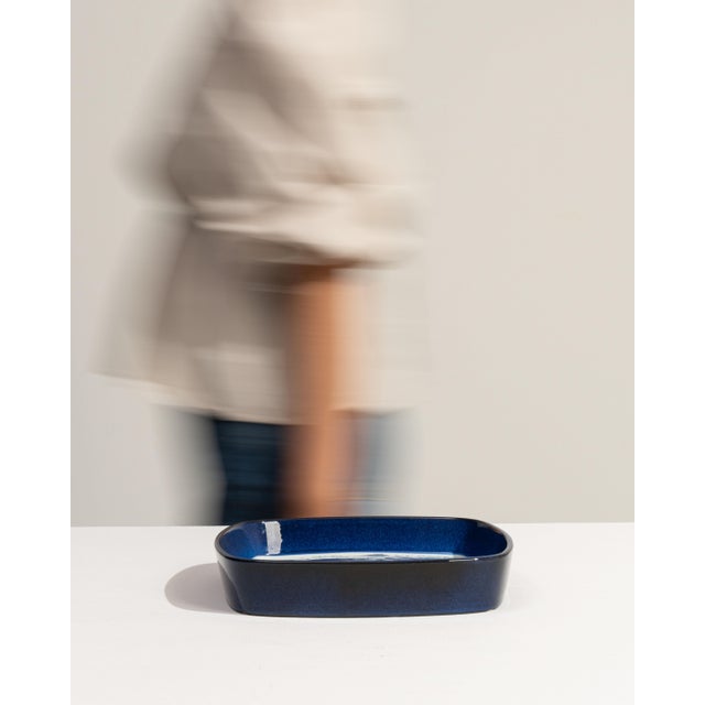 1960s 1960s Denmark Blue Ceramic Decorative Bowl For Sale - Image 5 of 18