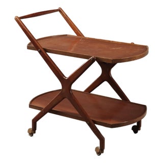 Vintage Kitchen Trolley in Beech, Italy, 1950s For Sale