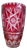 Large Cut Crystal Vase with Ruby ​​Red Overlay, Central Europe, 1950s For Sale