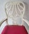 Hollywood Regency White Lacquer & Pink Leather Arm Chair - Charlotte Moss For Sale - Image 4 of 4