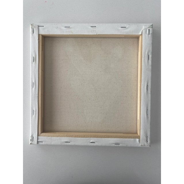 Coastal Abstract Coral Painting on Acrylic Canvas Signed Sephora France For Sale - Image 3 of 3