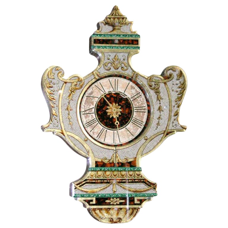 Fanciful Eglomise Electric Wall Clock Chairish