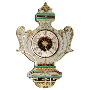 Fanciful Eglomise Electric Wall Clock