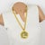 Contemporary Pauline Rader Gilded Necklace with Green Bakelite Centaur Pendant For Sale - Image 3 of 12