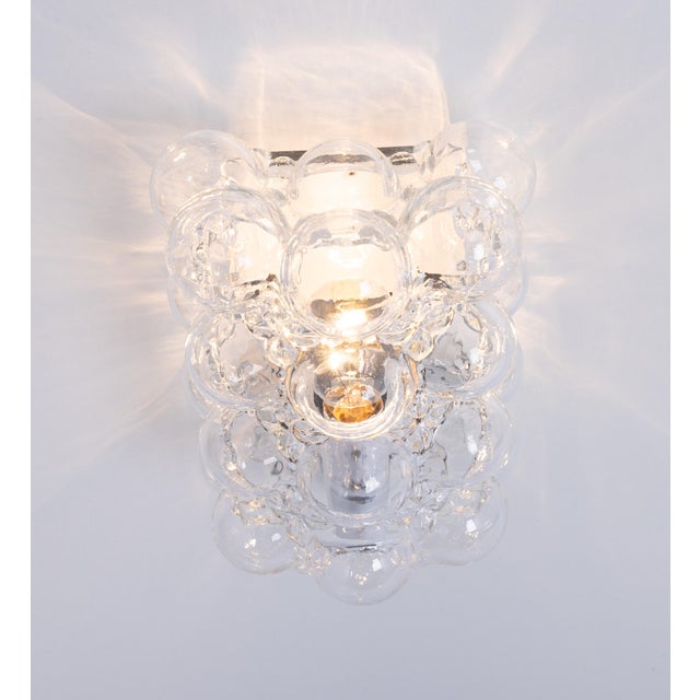 1960s Amber Bubble Glass Sconces by Helena Tynell for Limburg, Germany, 1960s, Set of 2 For Sale - Image 5 of 11