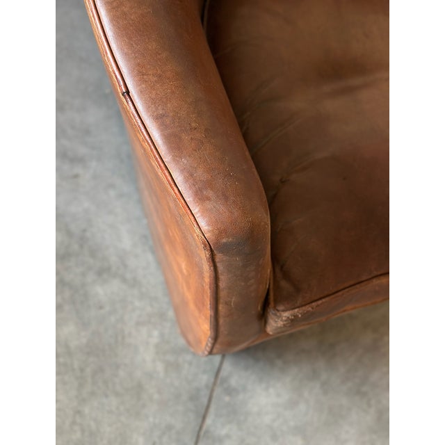 Bart Van Bekhoven 'Cocoon' Leather Lounge Chair For Sale - Image 9 of 10