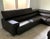 Metal Modernist Espresso Italian Leather Sectional & Ottoman For Sale - Image 7 of 10