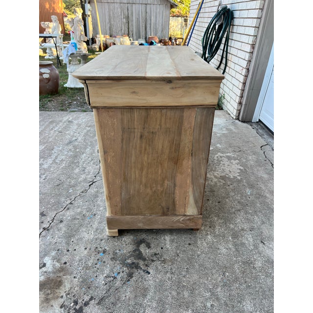 Beige French 19th Century Louis Philippe Bleached Solid Walnut Commode For Sale - Image 8 of 12