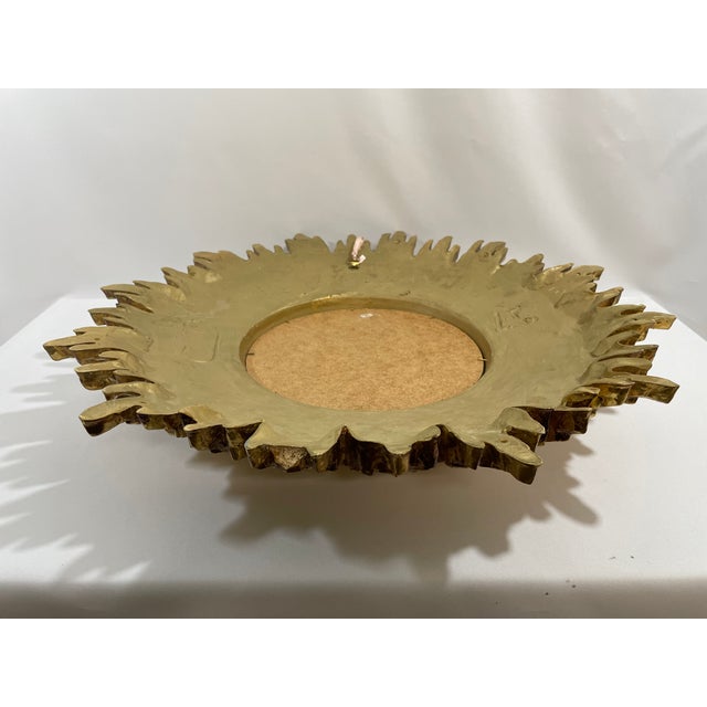 Large Vintage 1960s Florentine Style Sunburst Mirror, Made in Italy For Sale - Image 14 of 18