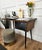 Mid-Century Italian Art Deco Style Walnut Burl Writing Desk with Glass Top by Paolo Buffa, 1950s For Sale - Image 3 of 11