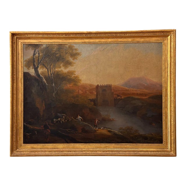 18th Century Italian Landscape Painting For Sale