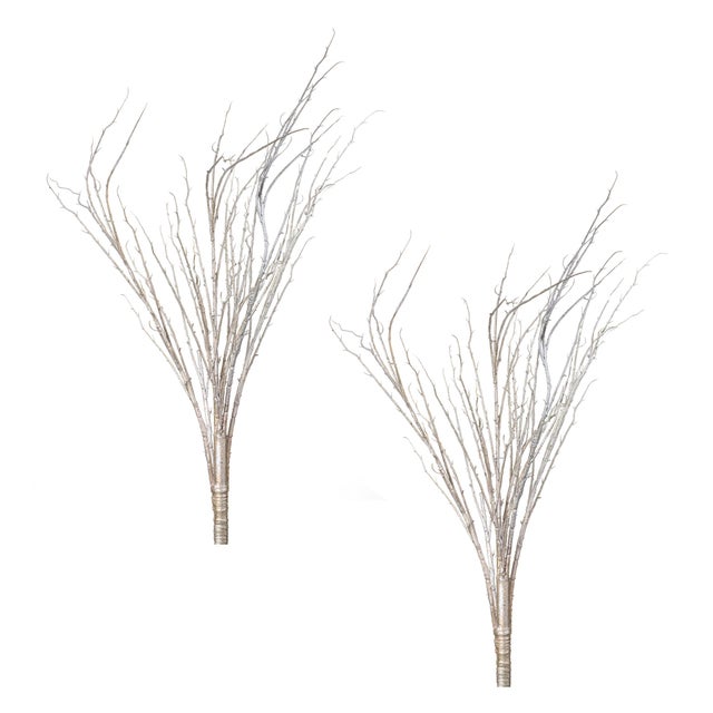 Rustic Snowy Flocked Branch (Set of 2) For Sale - Image 3 of 3