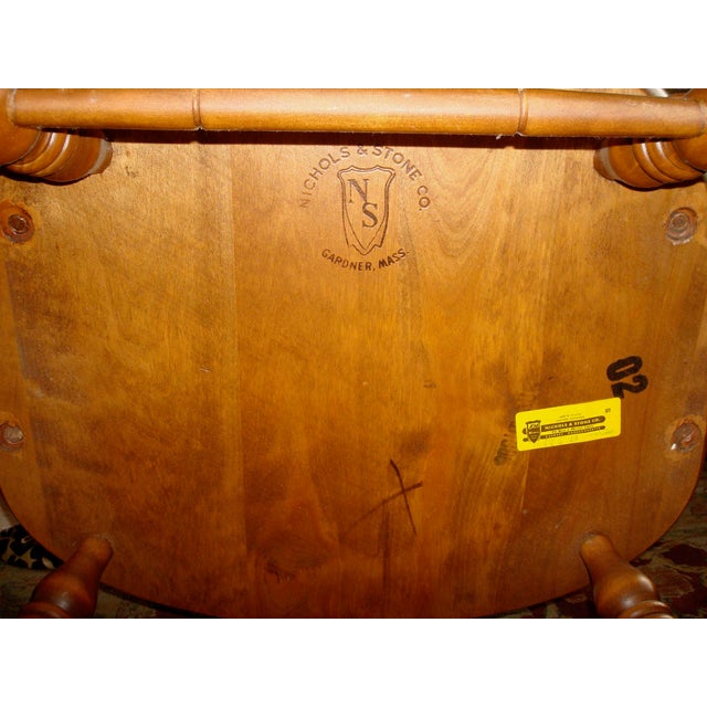 1980s Nichols & Stone Co. Hardwood Rocking Chair Windsor Style For Sale In Sacramento - Image 6 of 8