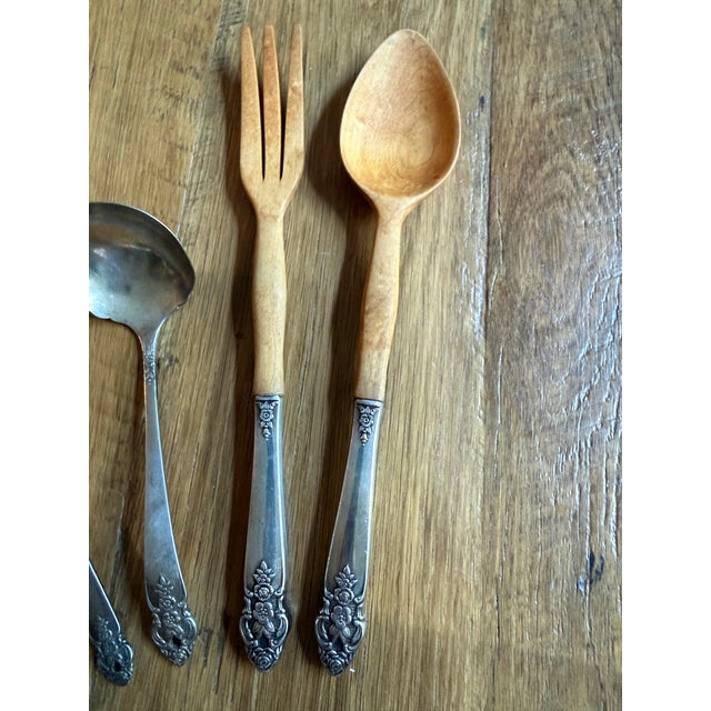 1950s Silver-Plate Serving Utensils Oneida Prestige Distinction 1951 Set of 5 For Sale - Image 9 of 12