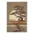 Mid-Century Modern Japanese Landscape Textile Wall Art on Stretched Canvas For Sale