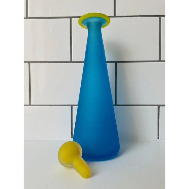 1980s Vintage Murano Glass Bottle or Vase by Rino Tagliatietra, Italy For Sale - Image 5 of 9