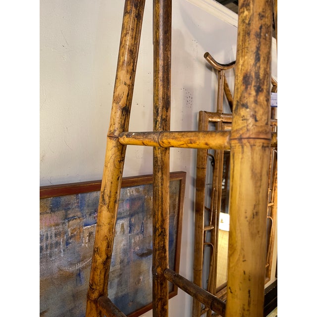 19th Century French Bamboo Folding Double Library Ladder For Sale - Image 13 of 18