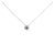 14K White Gold Red Ruby and 1/3 Cttw Diamond Halo Pendant Necklace For Sale
