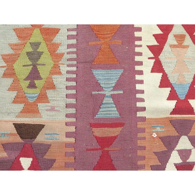 1960s 1960's Vintage Handmade Kilim Rug - 54" X 119" For Sale - Image 5 of 10