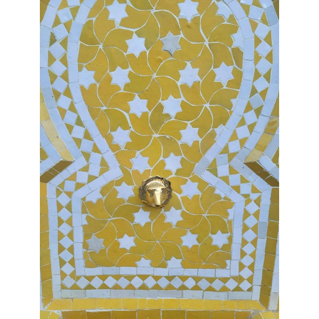 Just arrived! This beautiful yellow and white handmade Moroccan mosaic tile fountain comes directly from the artisans of...