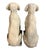 English Pair of Vintage Weathered Cast Stone Seated Hound Garden Statues For Sale - Image 3 of 11