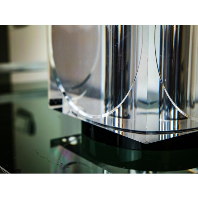 Acrylic Table Lamp by Felice Antonio Botta, Italy, 1970s For Sale - Image 12 of 14