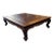 Antique Chinese Rosewood Low Coffee Table With Carved Apron and Cabriole Legs For Sale