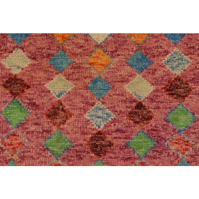 1990s Contemporary Balochi Purple/Blue Wool Rug - 3'11''x5'11'' For Sale - Image 5 of 11