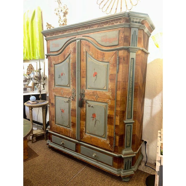 Austrian Wedding Armoire, 18th Century For Sale - Image 11 of 18