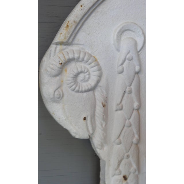 White Late 19th Century Wrought Iron Fountain Plaque For Sale - Image 8 of 10