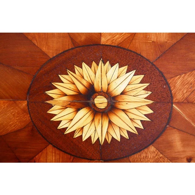 Small Empire Side Table in Ash & Plum-Tree, Austria, 1810s For Sale - Image 9 of 13