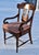 Bernhardt Mahogany Arm Chairs Pair Vintage Stretcher Base 80s For Sale - Image 12 of 13