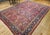 Vintage Persian Heriz Rug, Hand-Knotted Wool, Allover Geometric Pattern, Red & Blue, 8x11 For Sale In Chicago - Image 6 of 15