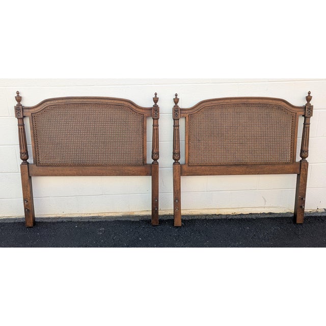 Pair of Vintage Wicker Twin Headboards For Sale - Image 9 of 12