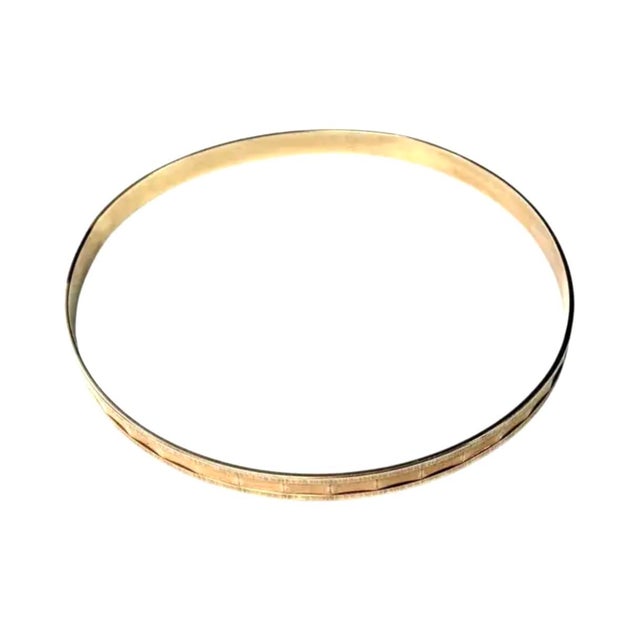 Modern 14k Gold Bangle Bracelet Vintage For Sale - Image 3 of 8