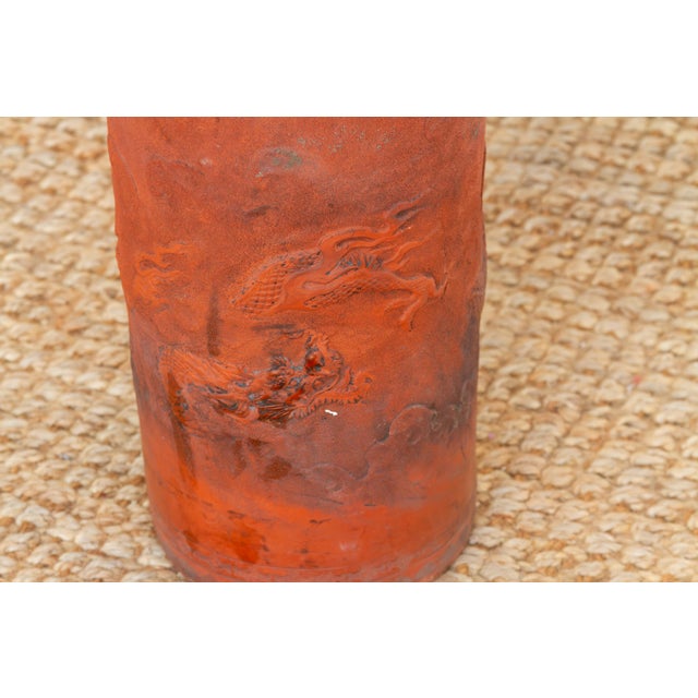 Sculpture Materials Antique Chinese Terracotta Dragon Vessel For Sale - Image 7 of 10