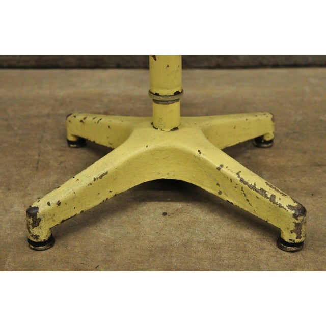 Vintage Ajustrite American Industrial Steel Metal Yellow Paint