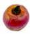 Red Hand-Blown Iridescent Art Glass Apple Paper Weight For Sale - Image 8 of 9