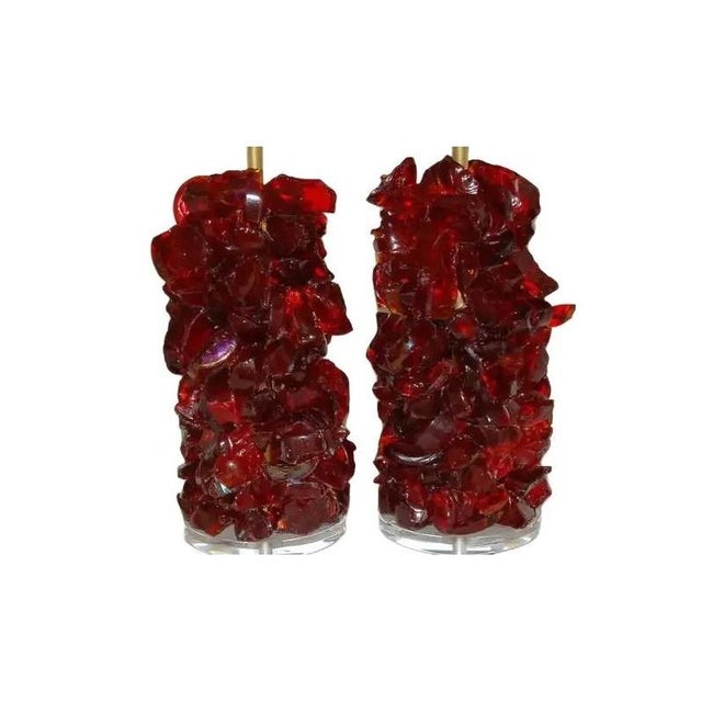 Contemporary Rock Candy Lamps by Swank Lighting, Set of 2 For Sale - Image 3 of 7