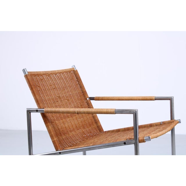 Rattan SZ01 Lounge Chair by Martin Visser for T Spectrum, 1960s For Sale - Image 10 of 18
