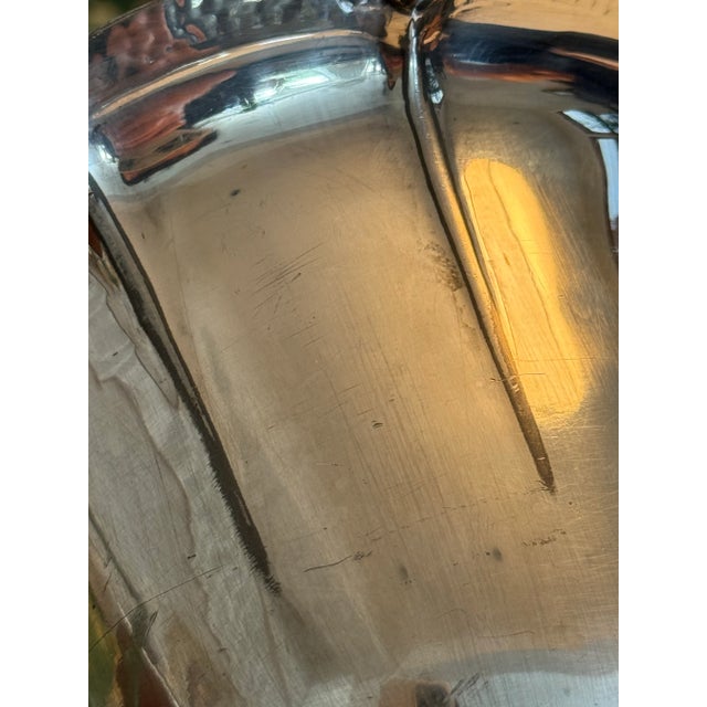Silver Plated Scalloped Center Bowl by Wallace For Sale In San Francisco - Image 6 of 6
